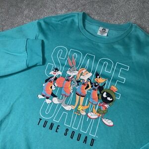 Vtg Space‎ Jam Sweatshirt Tune Squad Promo Looney Tunes Adult 2XL